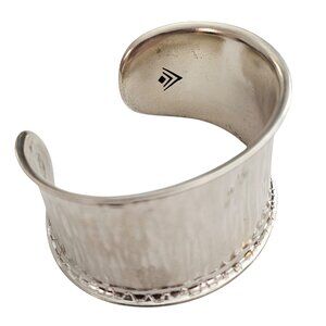 Silpada Sterling Silver Hammered Wide Cuff Bracelet Signed C975